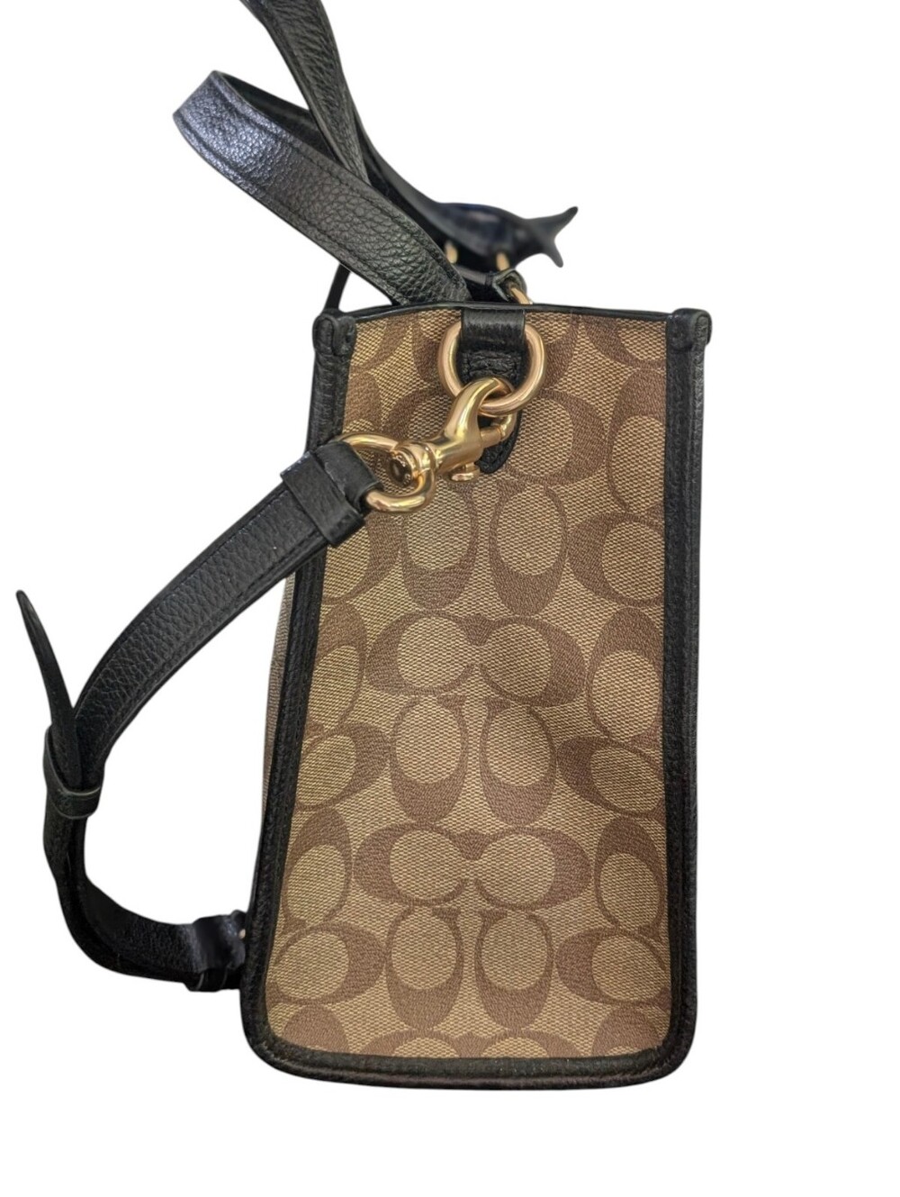 Coach 1955 Dempsey Carryall Sholder Bag In Signature Brown & Black - Picture 3 of 6